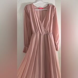 Xtaren Blush Long Sleeve Dress